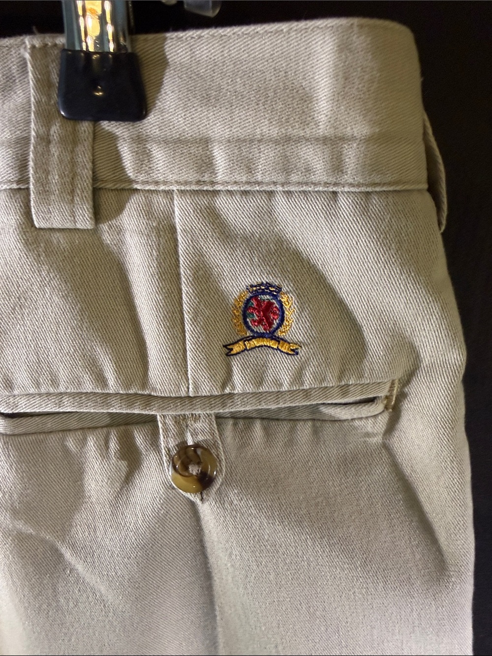 Tommy Hilfiger Cream Pants with Navy Trim - Picture 5 of 5